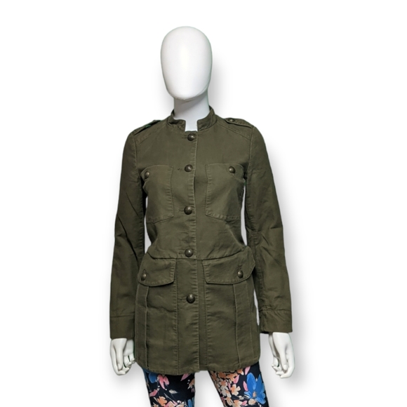 Zara Jackets & Coats Zara Military Green Epaulets Jacket Xs Poshmark